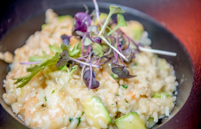 Risotto cu creveti si dovlecei